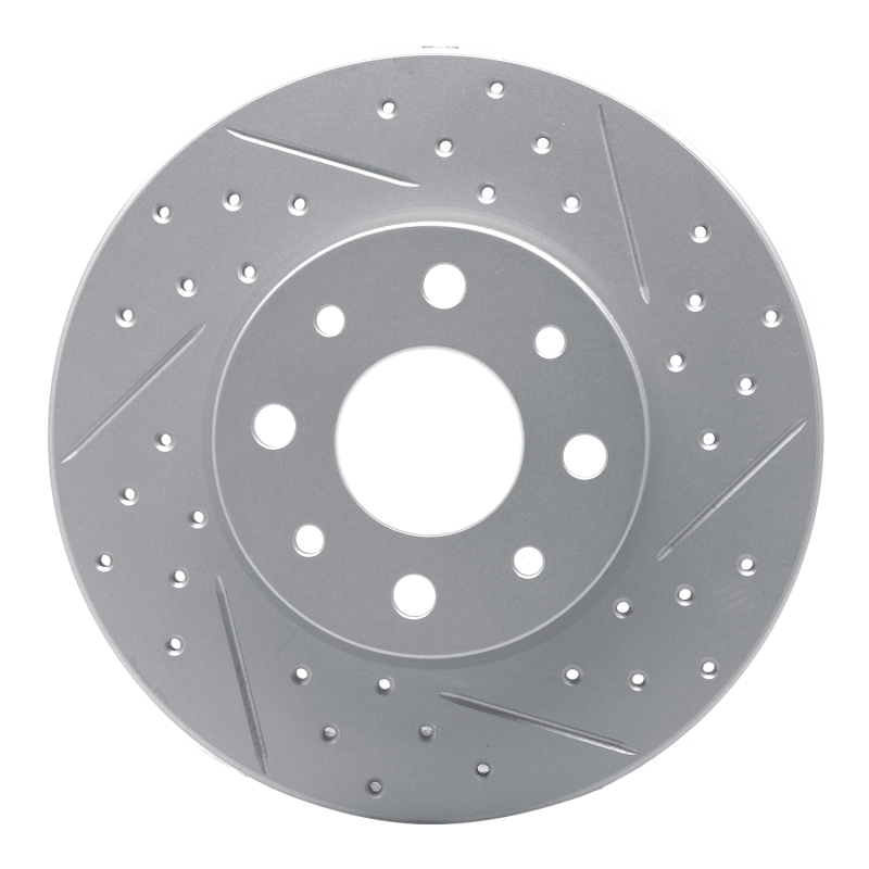 Fiat 500E Brake Rotor (1) - Rear Right - DFC - Drilled & Slotted Geoperformance - `13-`19