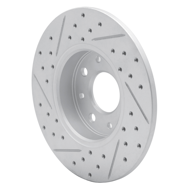 Fiat 500E Brake Rotor (1) - Rear Right - DFC - Drilled & Slotted Geoperformance - `13-`19