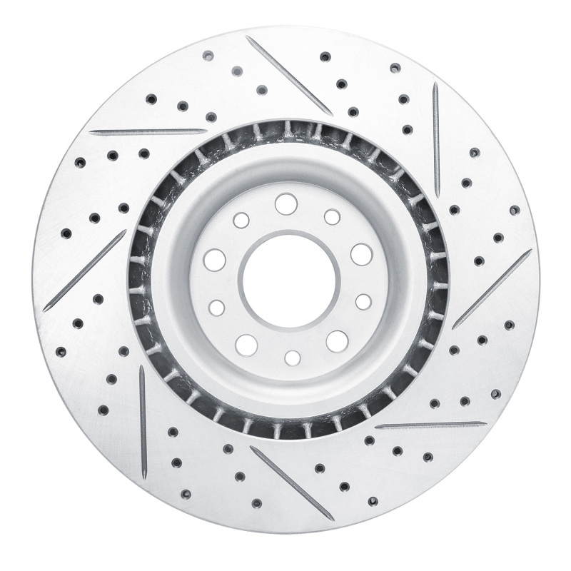 Fiat 500L Brake Rotor (1) - Front Left - DFC - Drilled & Slotted Geoperformance - `14-`19
