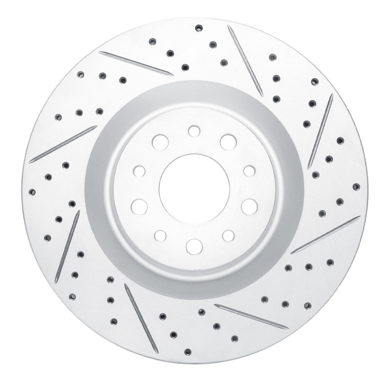 Fiat 500L Brake Rotor (1) - Front Right - DFC - Geoperformance Rotors - Drilled & Slotted - `14-`19