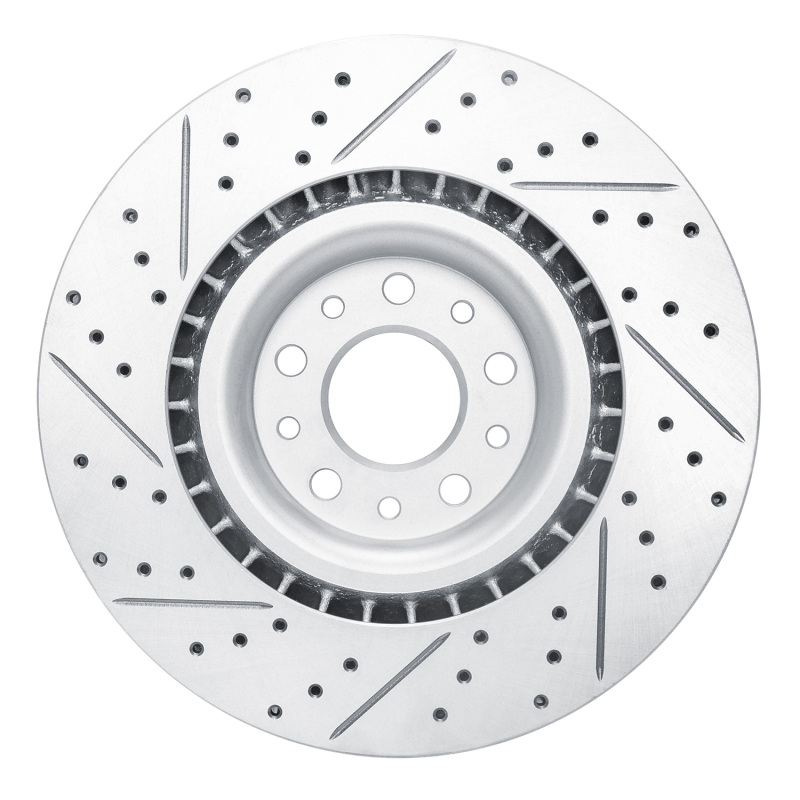 Fiat 500L Brake Rotor (1) - Front Right - DFC - Geoperformance Rotors - Drilled & Slotted - `14-`19