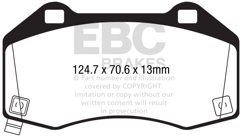 Fiat 124 Spider Brake Pads - Front - EBC - Greenstuff 2000 Series Sport - `17-`27