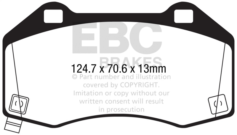 Fiat 124 Spider Brake Pads - Front - EBC - Redstuff - `17-`27