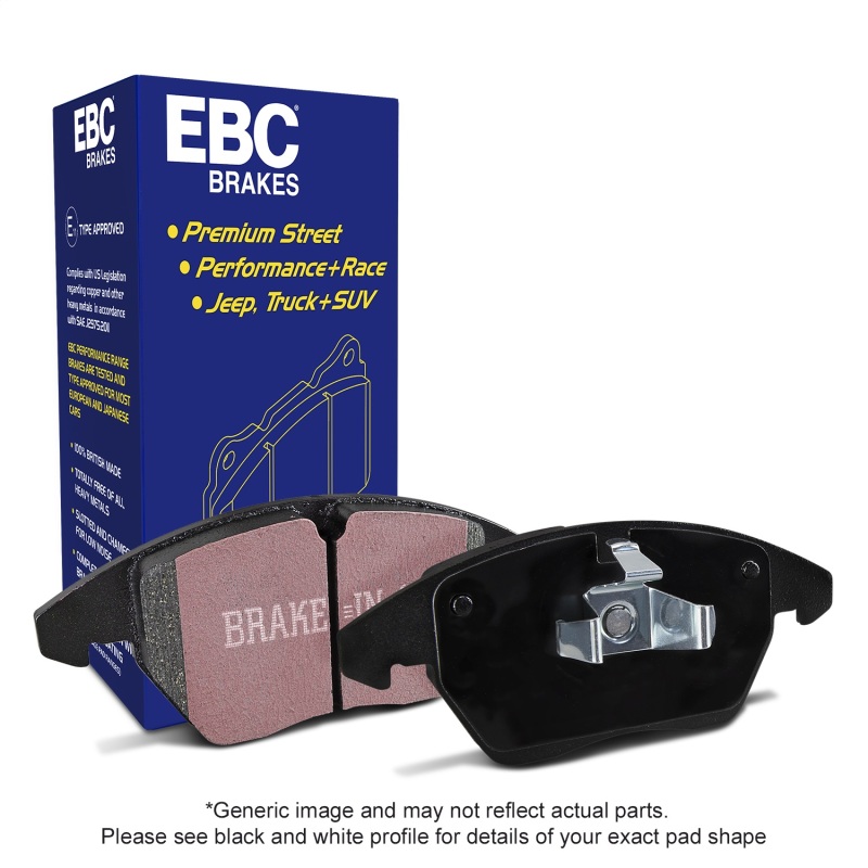 Fiat 124 Spider Brake Pads - Front - EBC - Ultimax2 - Black - `17-`27