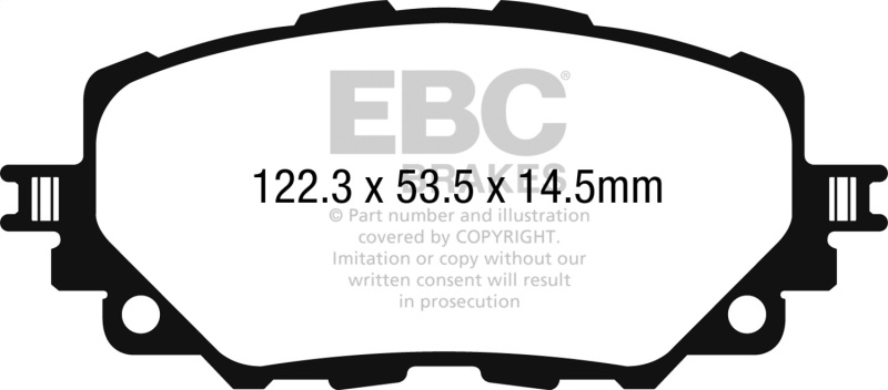 Fiat 124 Spider Brake Pads - Front - EBC - Ultimax2 - `16-`27