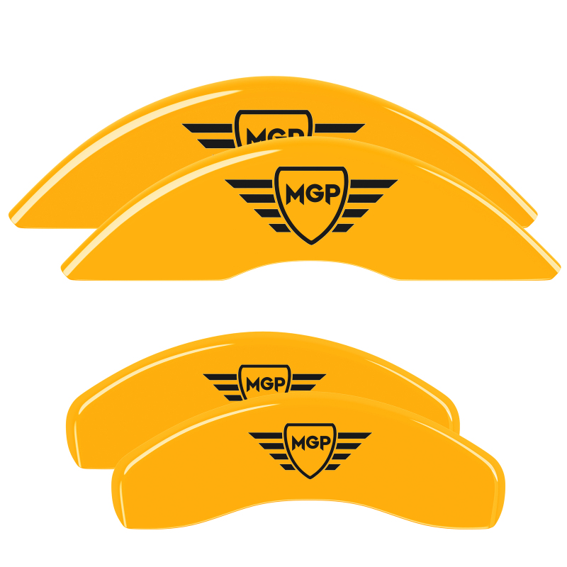 Fiat 500 Caliper Covers - Front + Rear - MGP - Engraved MGP Yellow finish - Yellow - `12-`15