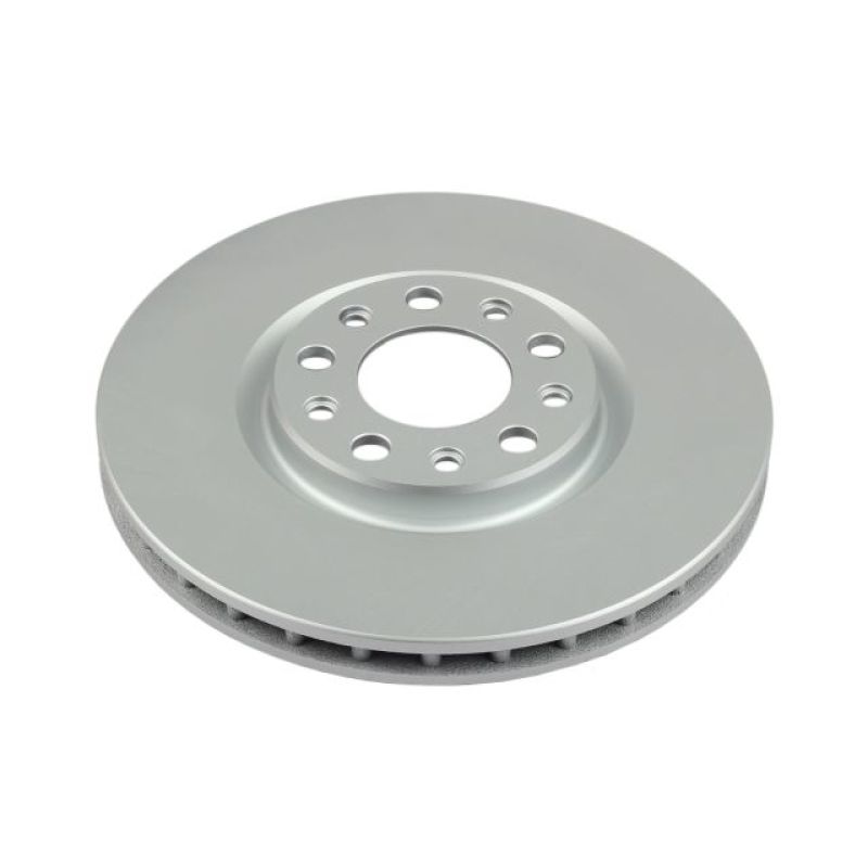 Fiat 500X Brake Rotor (1) - Front - PowerStop - Evolution Geomet Coated - Silver - `16-`19