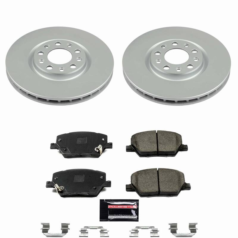 Fiat 500X Brake Kit - Front - PowerStop - Z23 Coated - `16-`23