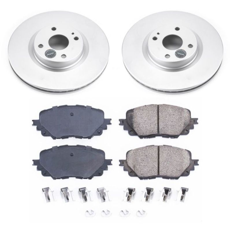 Fiat 124 Spider Brake Kit - Front - PowerStop - Z17 Evolution Geomet Coated Rotors + Ceramic Pads - `17-`19 Fiat 124 Spider Brake Kit - Front - PowerStop - Z17 Evolution Geomet Coated Rotors + Ceramic Pads - `17-`19