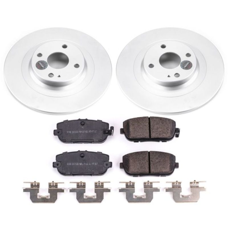 Fiat 124 Spider Brake Kit - Rear - PowerStop - Geomet Coated Rotors + Z17 Low-Dust Ceramic Pads - `17-`19 Fiat 124 Spider Brake Kit - Rear - PowerStop - Geomet Coated Rotors + Z17 Low-Dust Ceramic Pads - `17-`19