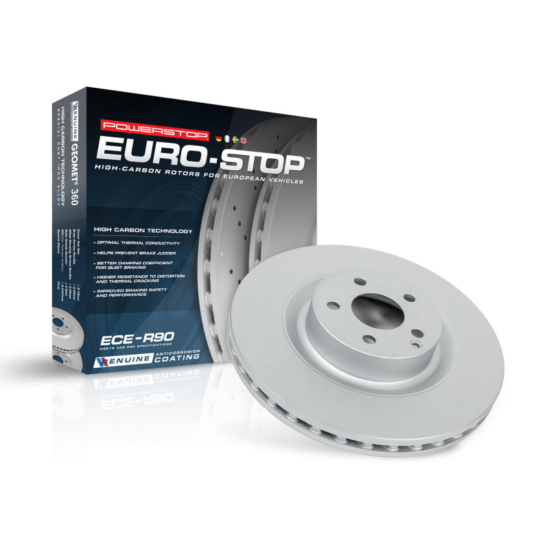 Fiat 500L Brake Rotor (1) - Rear - PowerStop - Evolution High Carbon Geomet Coated - `14-`19