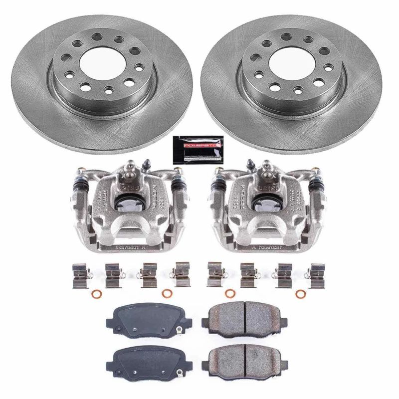 Fiat 500X Brake Kit - Rear - PowerStop - Autospecialty Brake Kit + Evolution Ceramic Pads + Non-Coated Rotors + Replacement Calipers - `16-`18 Fiat 500X Brake Kit - Rear - PowerStop - Autospecialty Brake Kit + Evolution Ceramic Pads + Non-Coated Rotors + Replacement Calipers - `16-`18