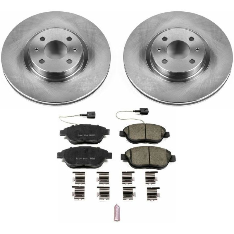 Fiat 500 Brake Kit - Front - PowerStop - Autospecialty Rotors + Z17 Evolution Plus Ceramic Pads - `12-`18 Fiat 500 Brake Kit - Front - PowerStop - Autospecialty Rotors + Z17 Evolution Plus Ceramic Pads - `12-`18