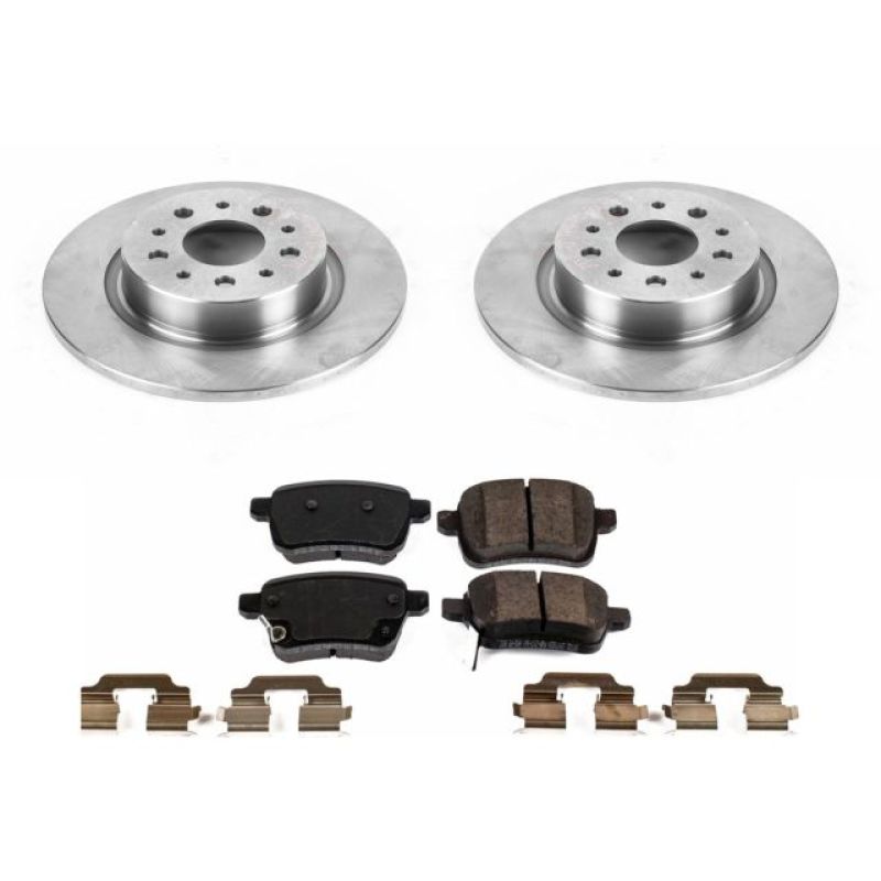 Fiat 500L Brake Kit - Rear - PowerStop - Z17 Evolution Plus Ceramic Pads + Autospecialty Rotors - `14-`19 Fiat 500L Brake Kit - Rear - PowerStop - Z17 Evolution Plus Ceramic Pads + Autospecialty Rotors - `14-`19