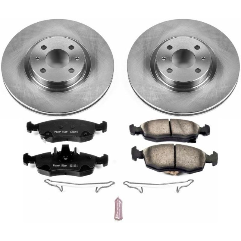 Fiat 500 Brake Kit - Front - PowerStop - Z17 Evolution Plus Ceramic Pads + Autospecialty Rotors - `13-`18 Fiat 500 Brake Kit - Front - PowerStop - Z17 Evolution Plus Ceramic Pads + Autospecialty Rotors - `13-`18