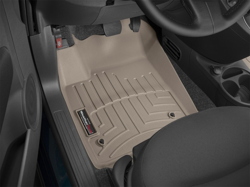 Fiat 500 FloorLiner - Front - WeatherTech - DigitalFit - Tan - `11-`27
