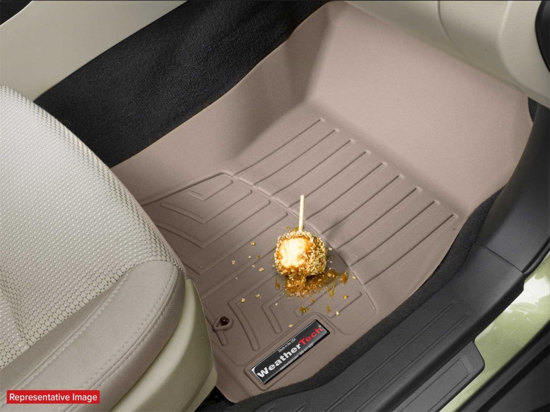 Fiat 500 FloorLiner - Front - WeatherTech - DigitalFit - Tan - `11-`27