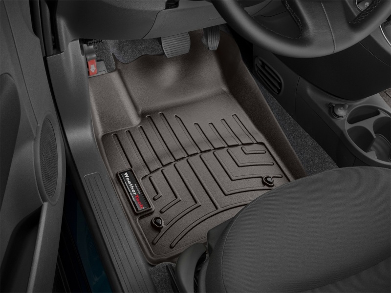 Fiat 500 FloorLiner - Front - WeatherTech - DigitalFit - Cocoa - `11-`27