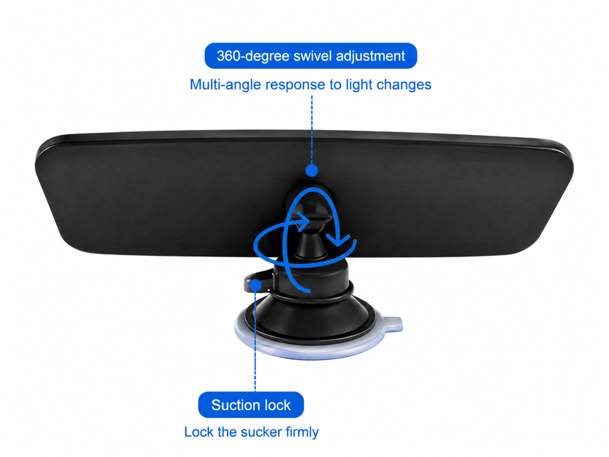 FIAT Topolino Rear View Mirror - Suction Cup Mount - Standard