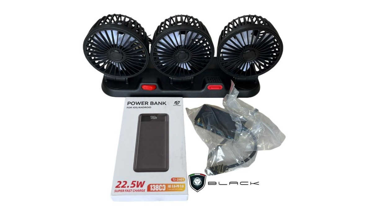 FIAT Topolino Fan Kit - 3 Fan Set w/ USB 
