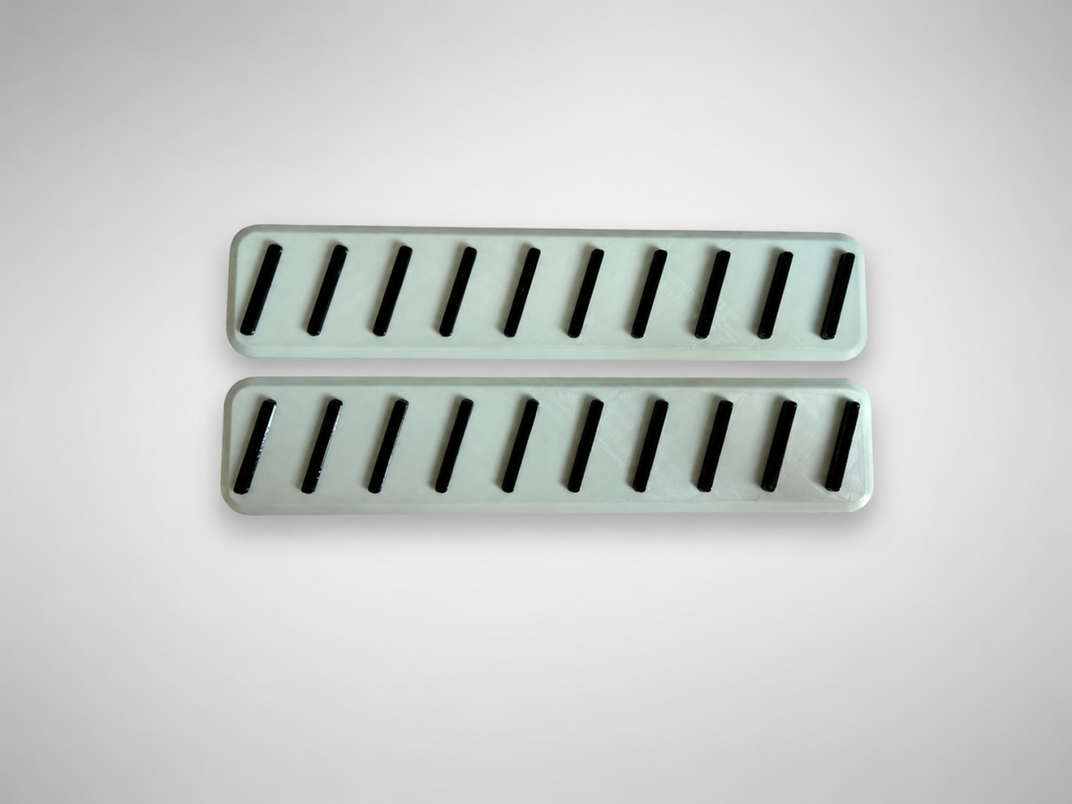 FIAT Topolino Door Sill Trim Kit - Aquamarine w/ Embossed Stripes