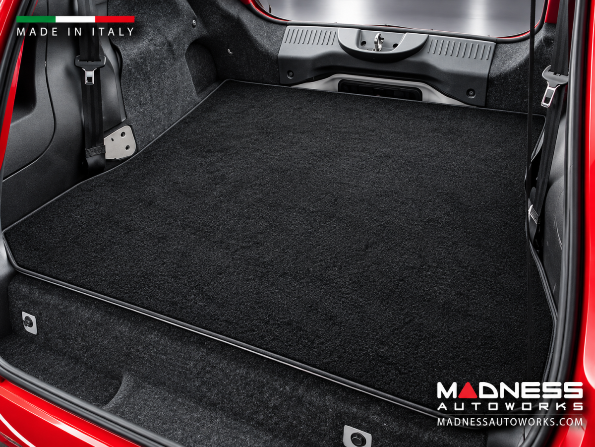 FIAT 500 Rear Seat Delete Carpet Kit - Black Italy - Black Carpet