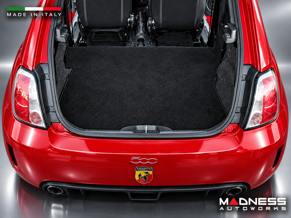 FIAT 500 Rear Seat Delete Carpet Kit - Black Italy - Black Carpet