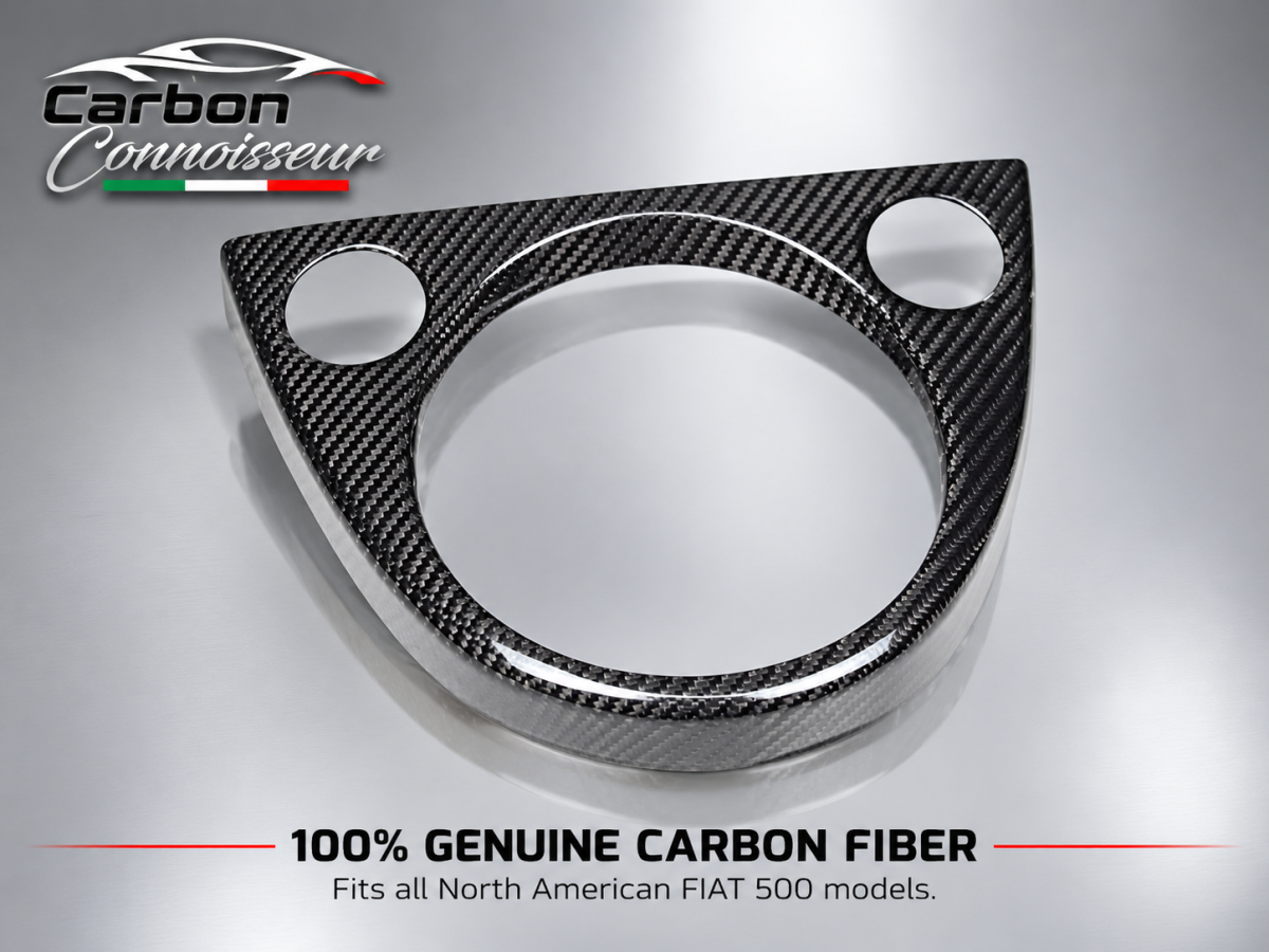FIAT 500 Shift Gate Panel - Manual - Carbon Fiber -  North American Model - Carbon Connoisseur