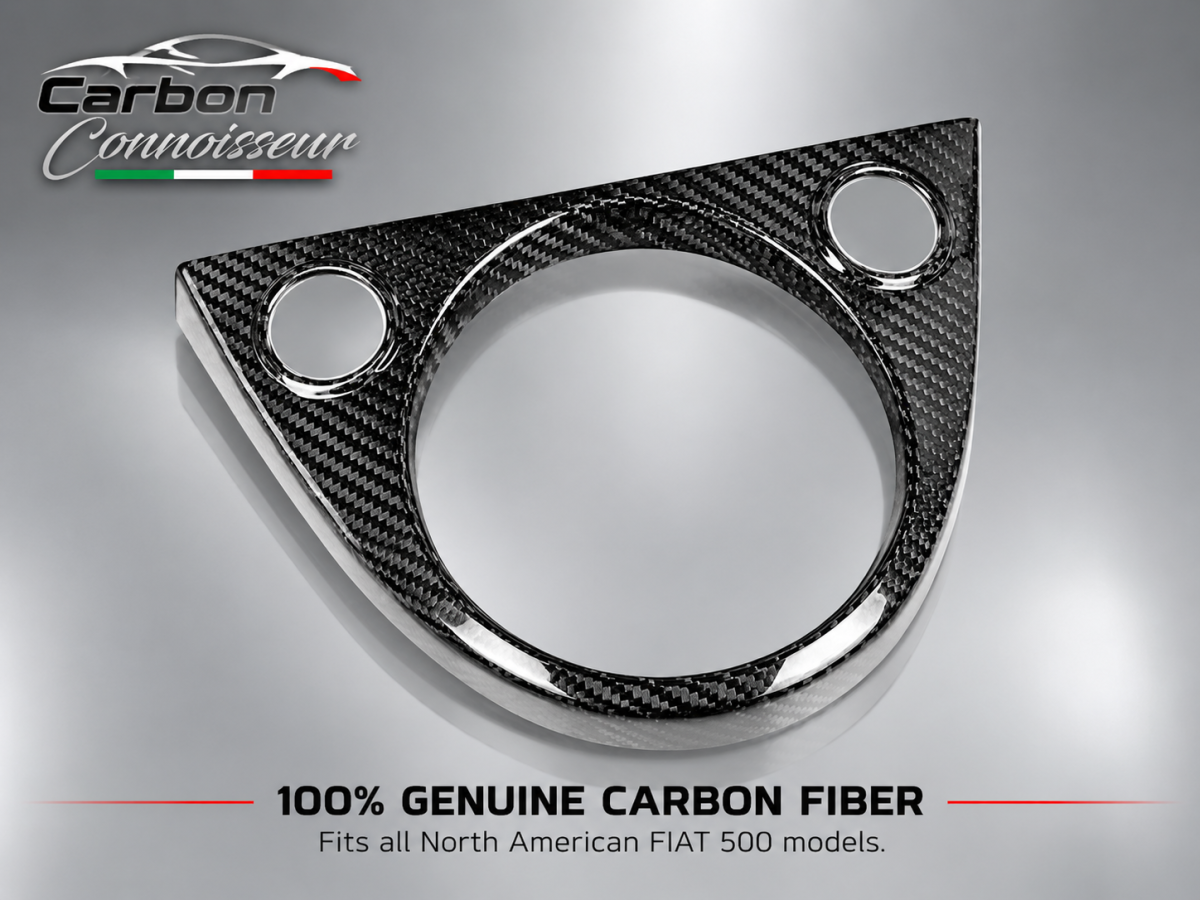 FIAT 500 Shift Gate Panel - Manual - Carbon Fiber -  North American Model - Carbon Connoisseur
