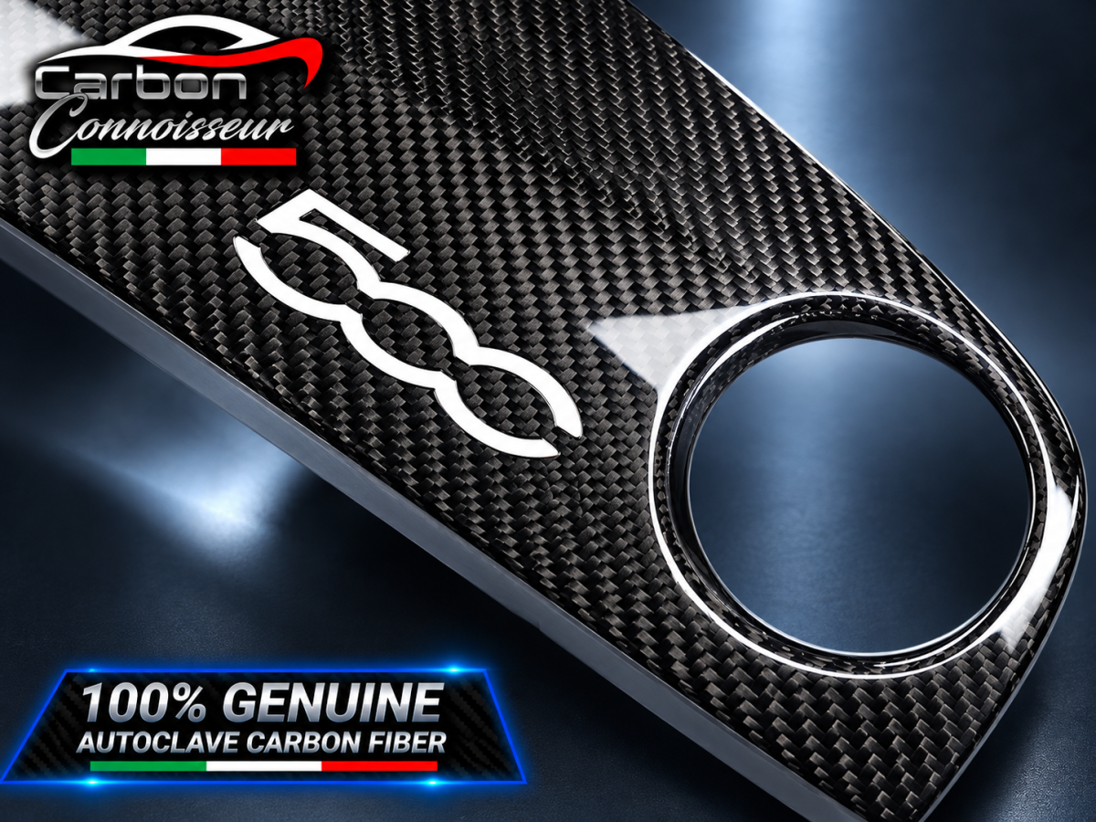 FIAT 500 ABARTH Carbon Fiber Dash Cover - Carbon Fiber - Carbon Connoisseur