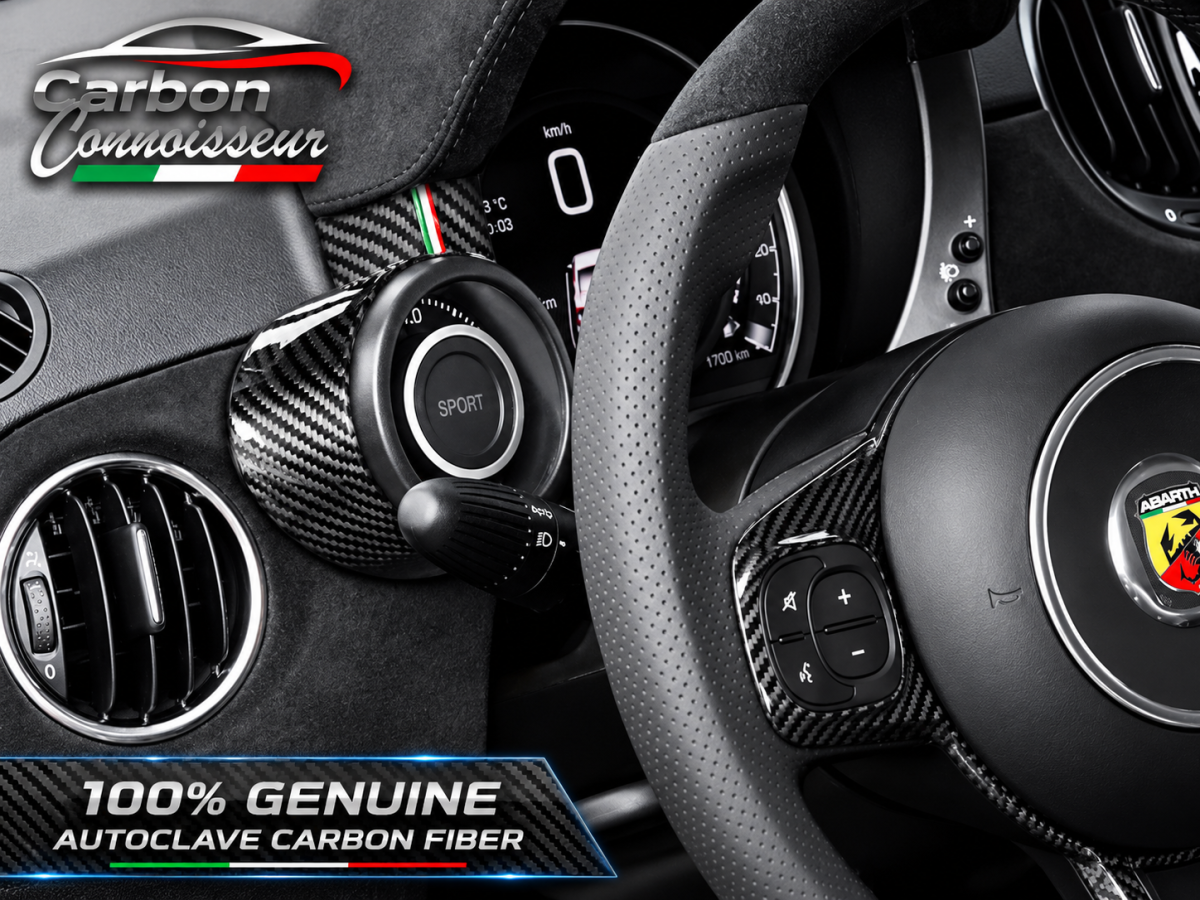 FIAT 500 ABARTH Boost Gauge Trim Piece - Carbon Fiber - Carbon Connoisseur