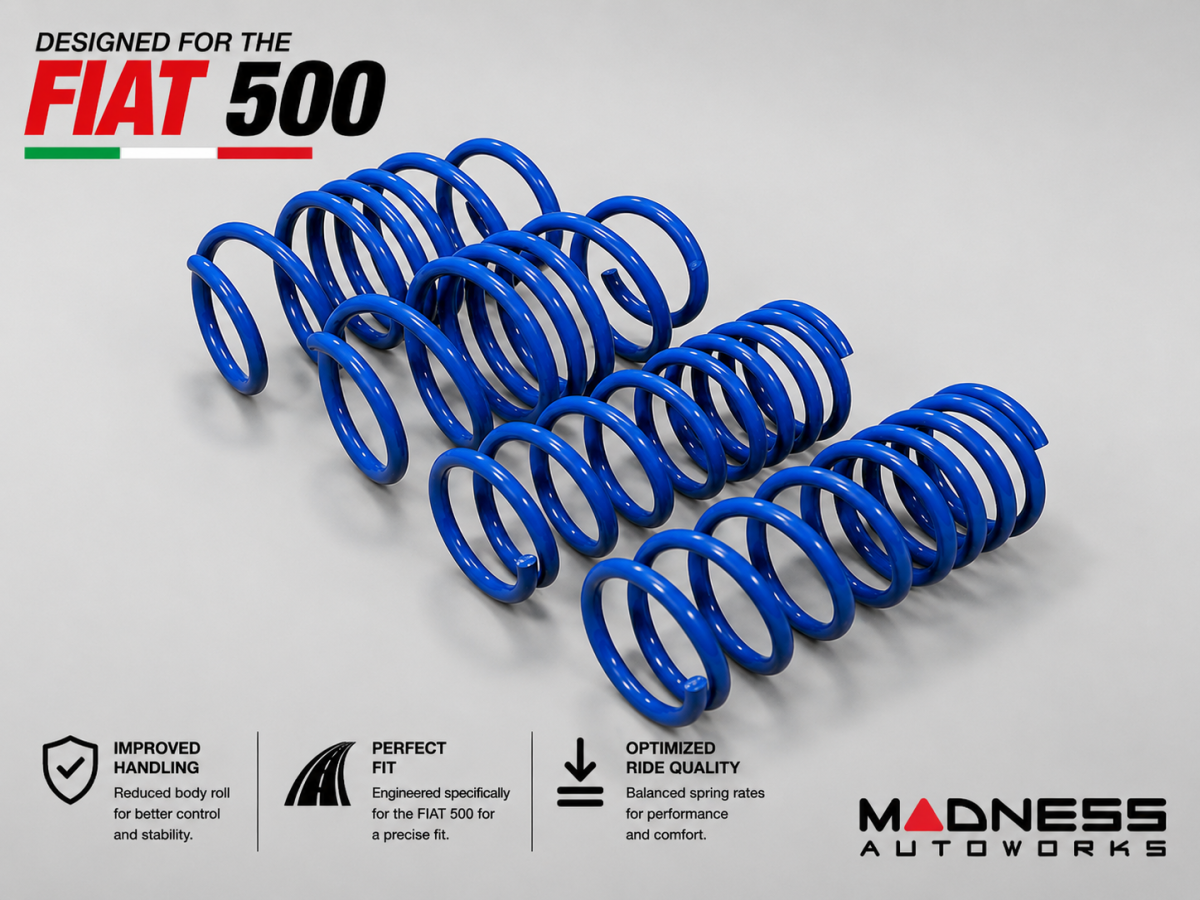 FIAT 500 Lowering Springs - Corsa Forza Performance 
