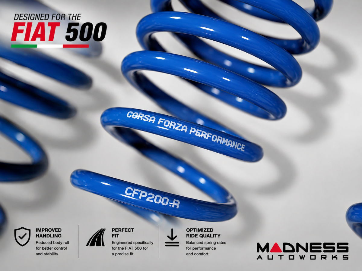 FIAT 500 Lowering Springs - Corsa Forza Performance 