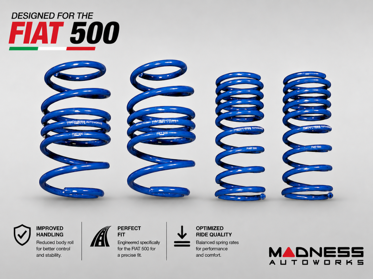 FIAT 500 Lowering Springs - Corsa Forza Performance 