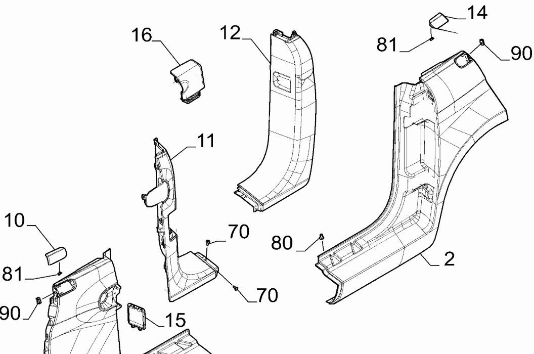 FIAT Topolino Side Panel Cover - Left Front or Right Rear 