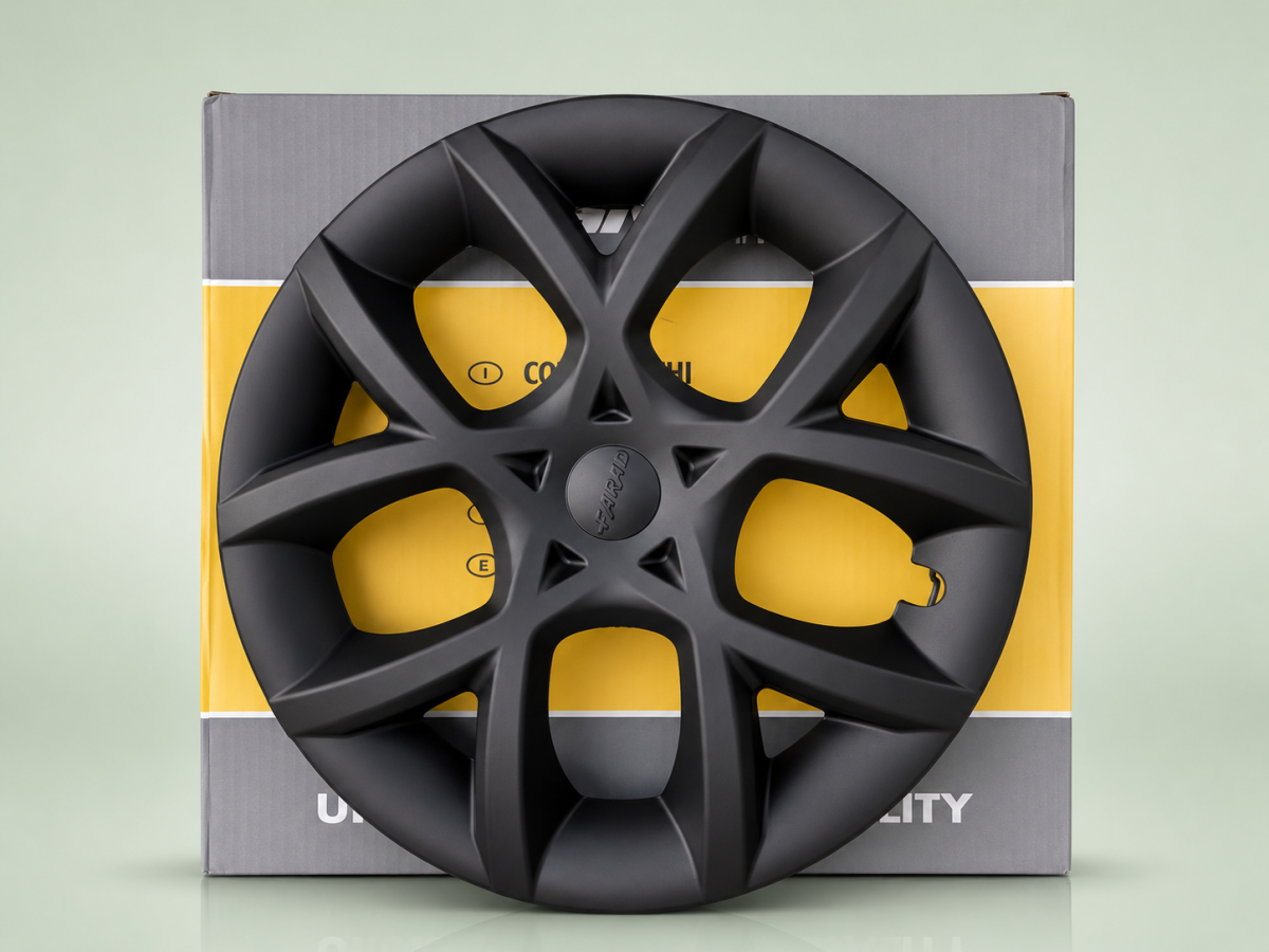 FIAT Topolino Wheel Covers - set of 4 - Satin Black 
