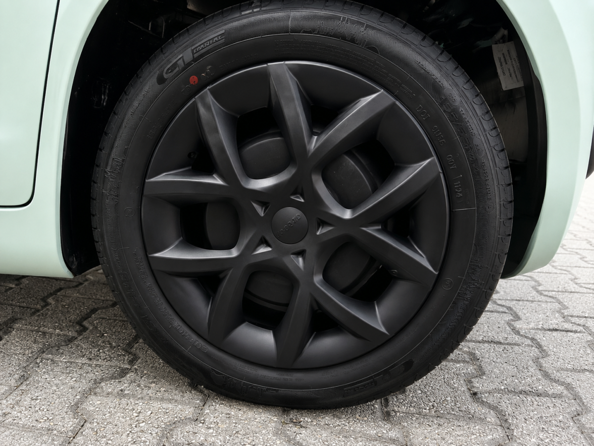 FIAT Topolino Wheel Covers - set of 4 - Satin Black 