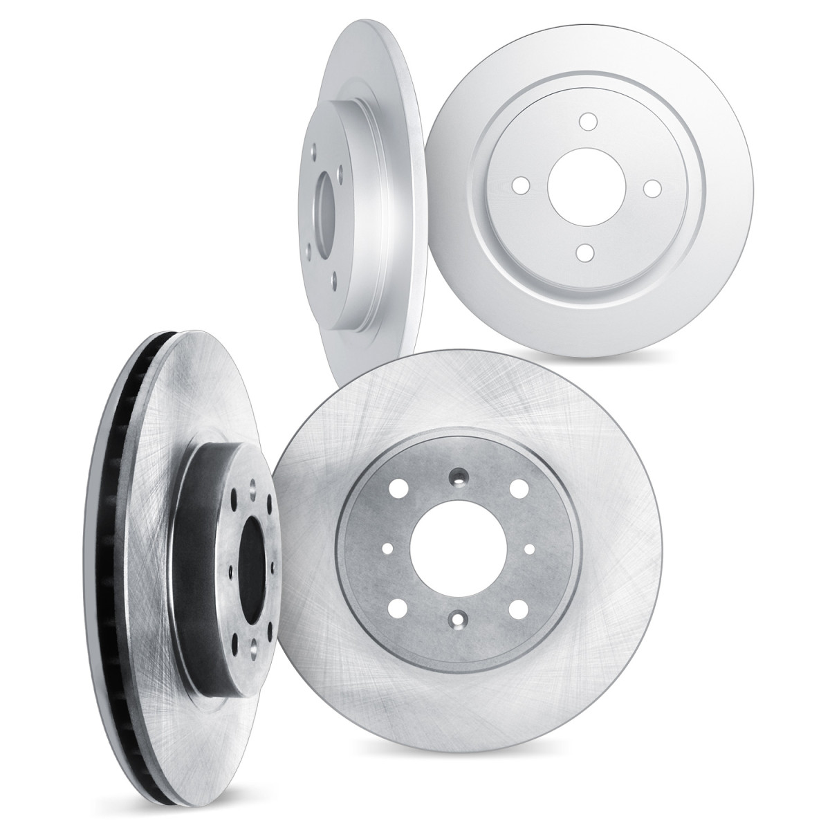Fiat 500 Brake Rotors (4) - Front + Rear - DFC - Plain