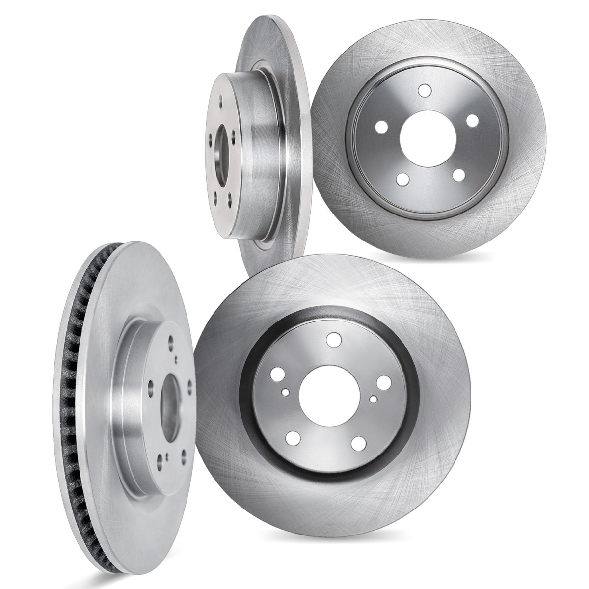 Fiat 500X Brake Rotors (4) - Front + Rear - DFC - Plain