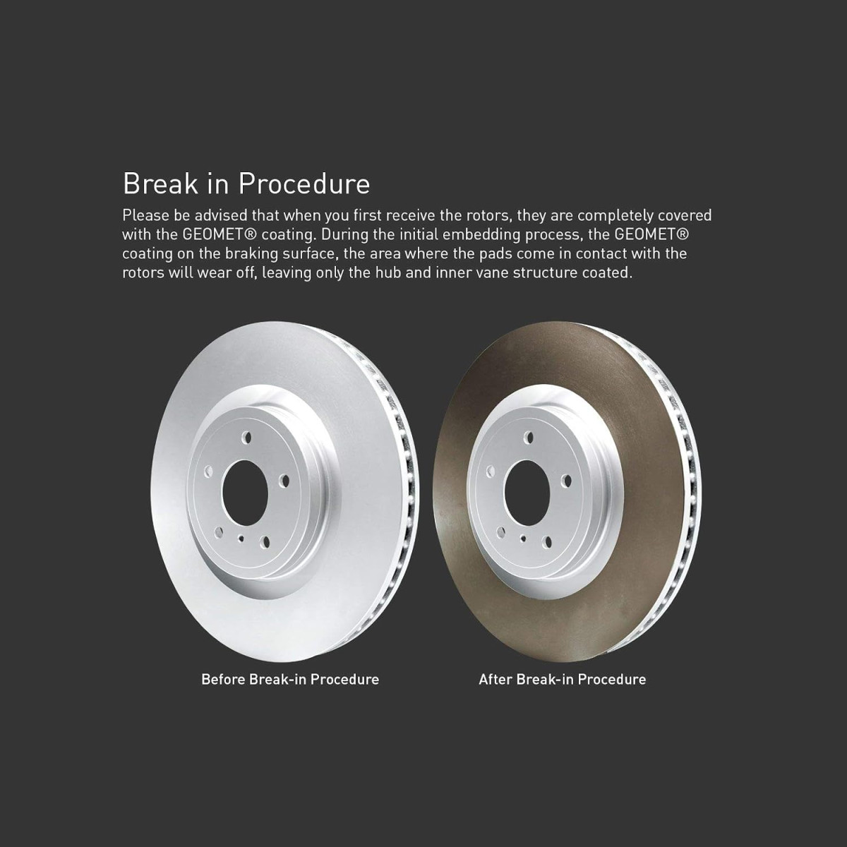 Fiat 124 Spider Brake Rotors (2) - Front - DFC - GeoSPEC Coated Rotors - Plain - Carbon Coated - `16-`25