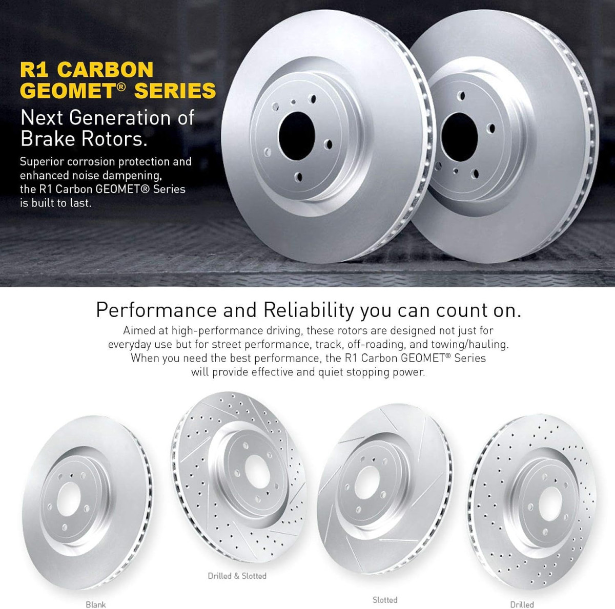 Fiat 124 Spider Brake Rotors (2) - Front - DFC - GeoSPEC Coated Rotors - Plain - Carbon Coated - `16-`25