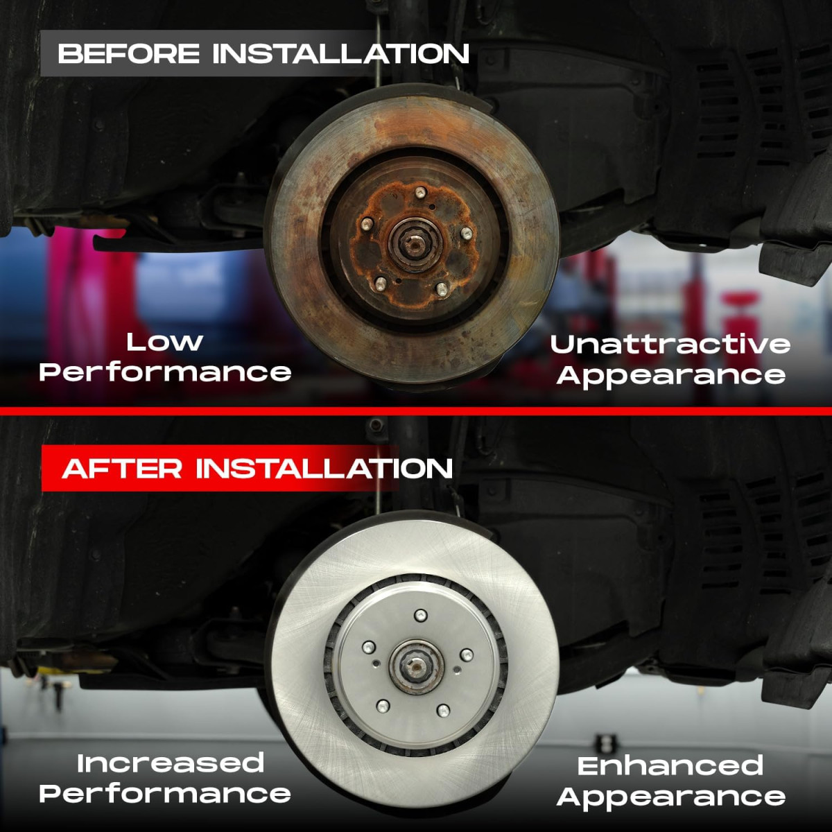 Fiat 500X Brake Kit - Front - DFC - Plain Rotors + Ceramic Pads - `15-`23