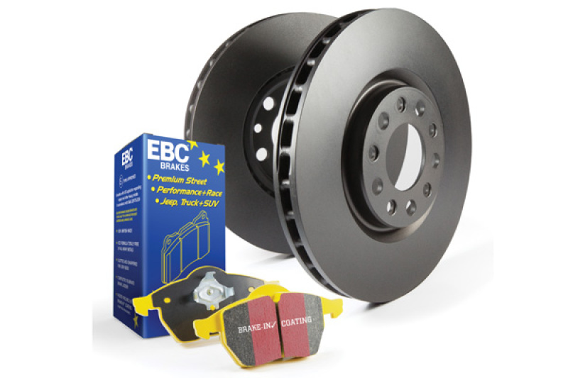 FIAT 500 Brake Pads + Rotors - Front - EBC - S13K Yellowstuff Pads + Premium Rotors - `10-`11
