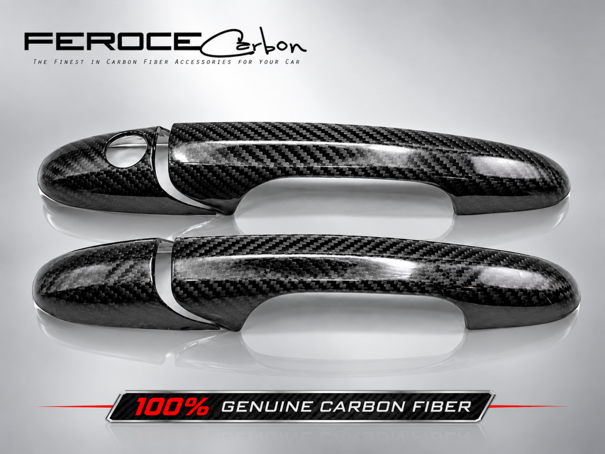 FIAT 500 Exterior Door Handle Kit - Carbon Fiber 