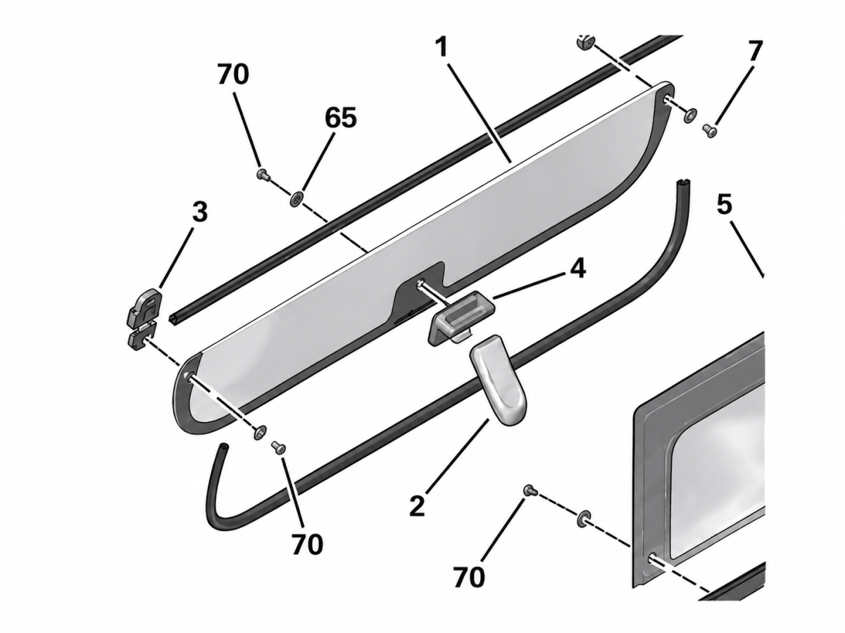 FIAT Topolino Rear Glass Release Latch Upgrade Kit
