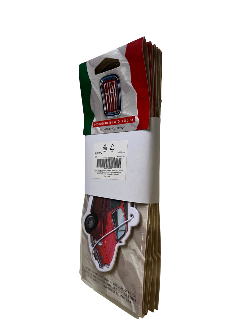 Car Air Freshners - set of 6 - Classic Fiat 500 Theme