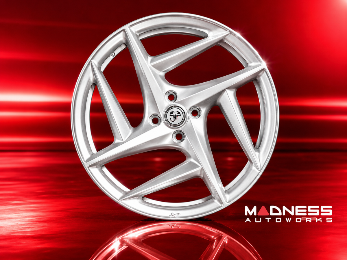 FIAT 500 Custom Wheels (4) - Kahn Design - 18"- Hyper Silver 