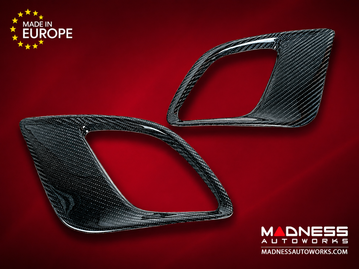 FIAT 500 ABARTH Front Side Air Duct Diffuser Set - Carbon Fiber - European Model
