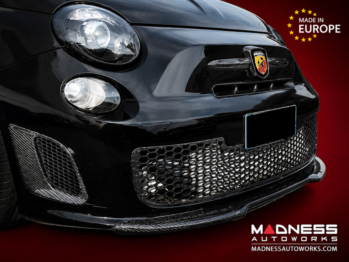FIAT 500 ABARTH Front Side Air Duct Diffuser Set - Carbon Fiber - European Model