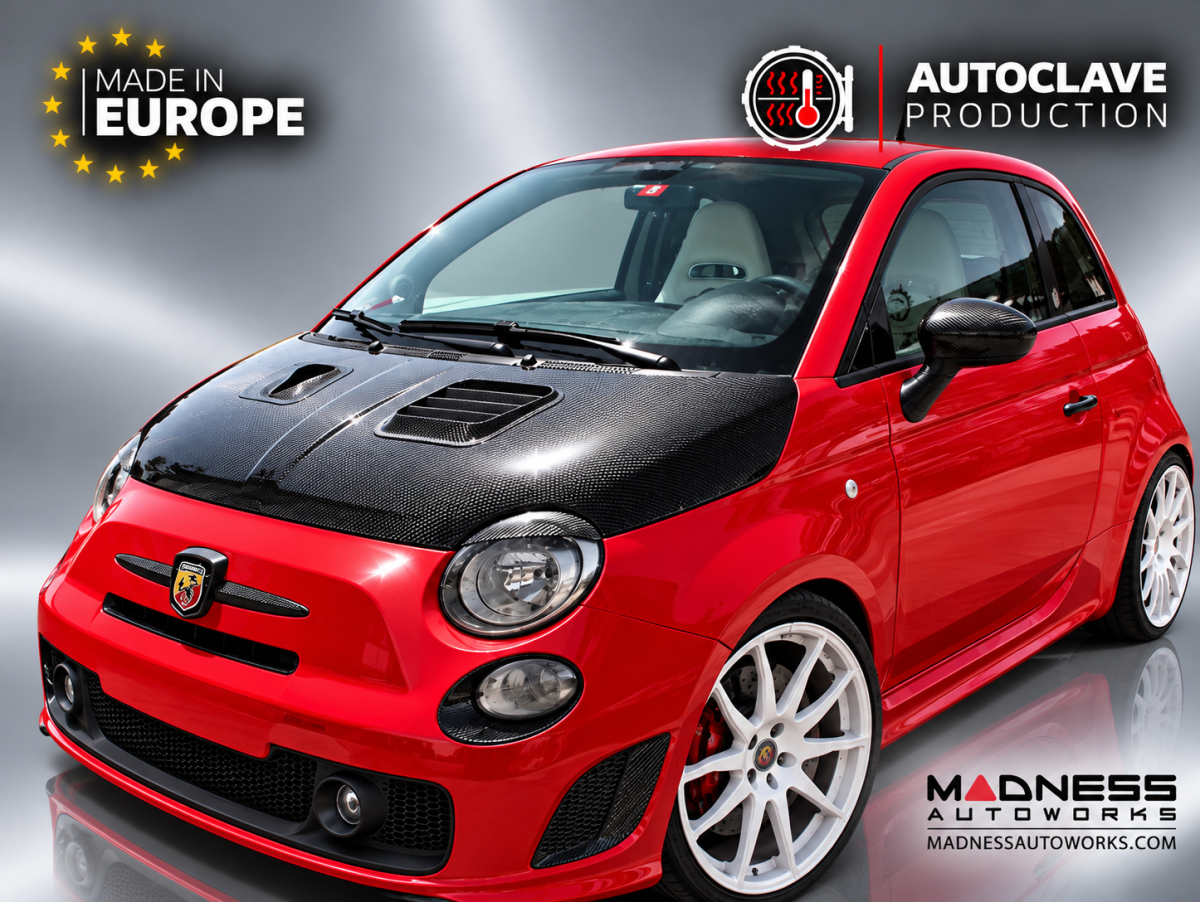FIAT 500 Abarth Front Emblem - Carbon Fiber , FT500-03